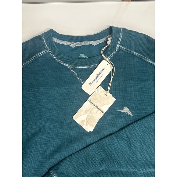 Tommy Bahama Men's Small Tobago Bay Crew Pullover Sweatshirt Summer Night - Picture 3 of 7